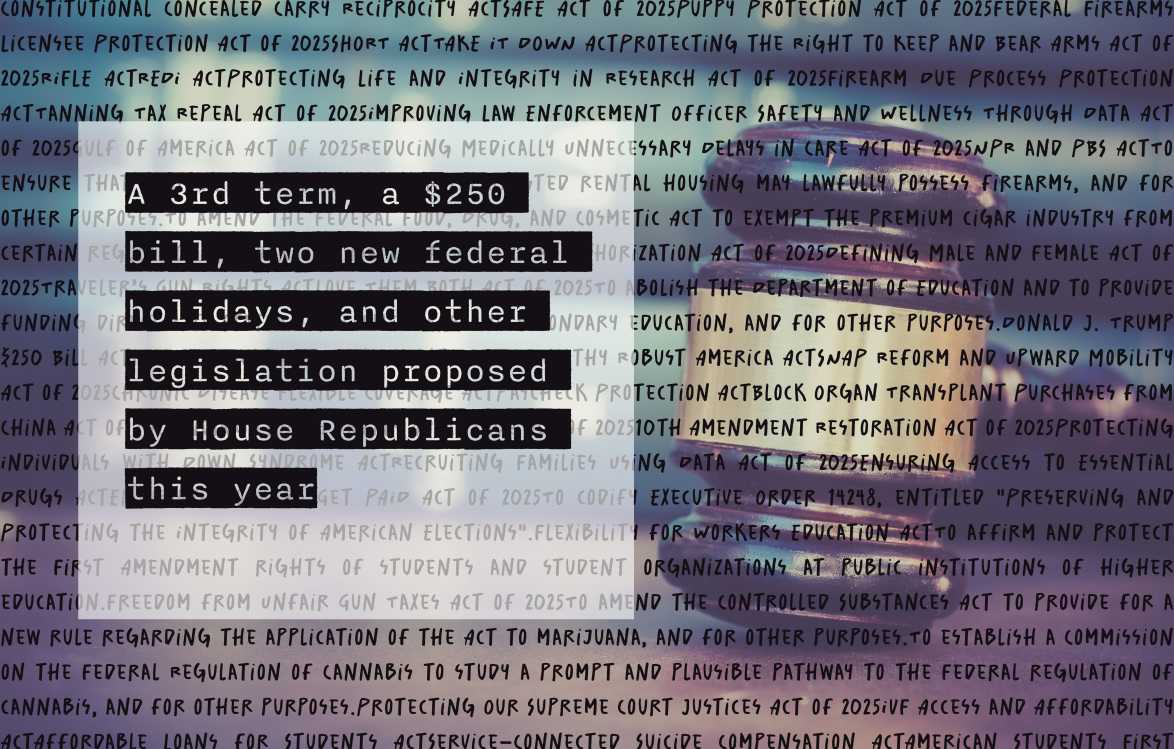 A 3rd term, a $250 bill, and more proposed by House Republicans in 2025