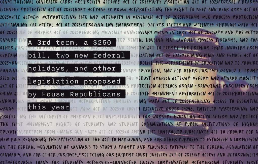 A 3rd term, a $250 bill, and more proposed by House Republicans in&nbsp;2025